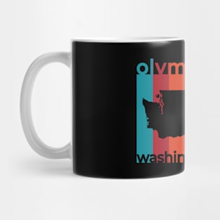 Olympia Washington Retro Mug